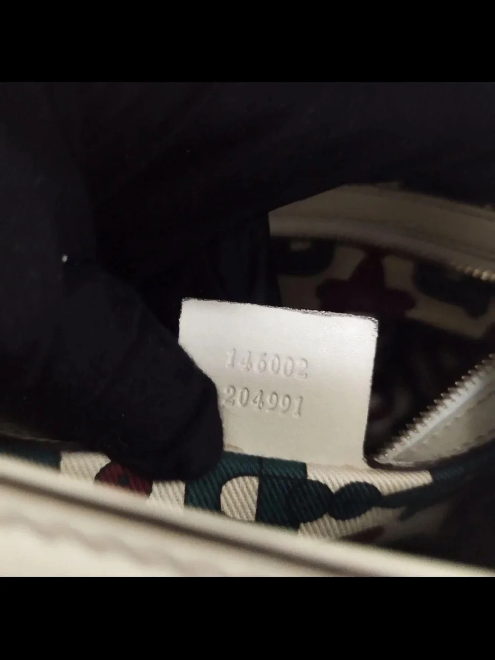 Gucci Cream and Beige Monogram Satchel with Gold Chain
